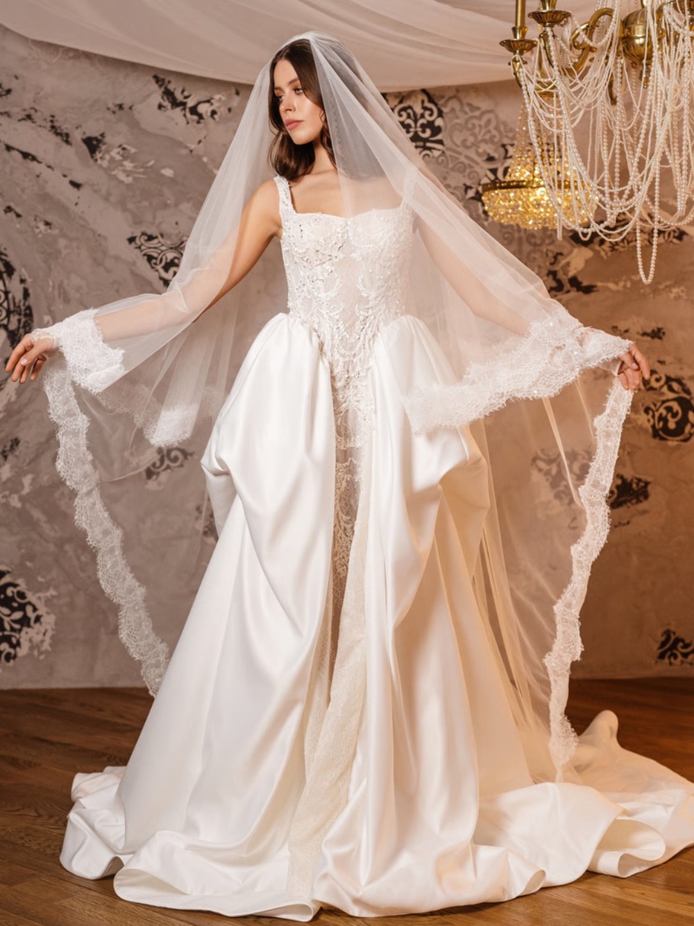 WEDDING SALE NYC Bride Cathedral 100'' Veil